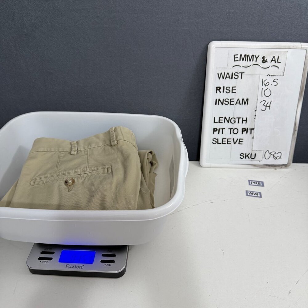 Peter Millar Mens Chino Pant Size 33x34 Pima Cotton Tan Straight Leg Golf Work - Picture 10 of 14